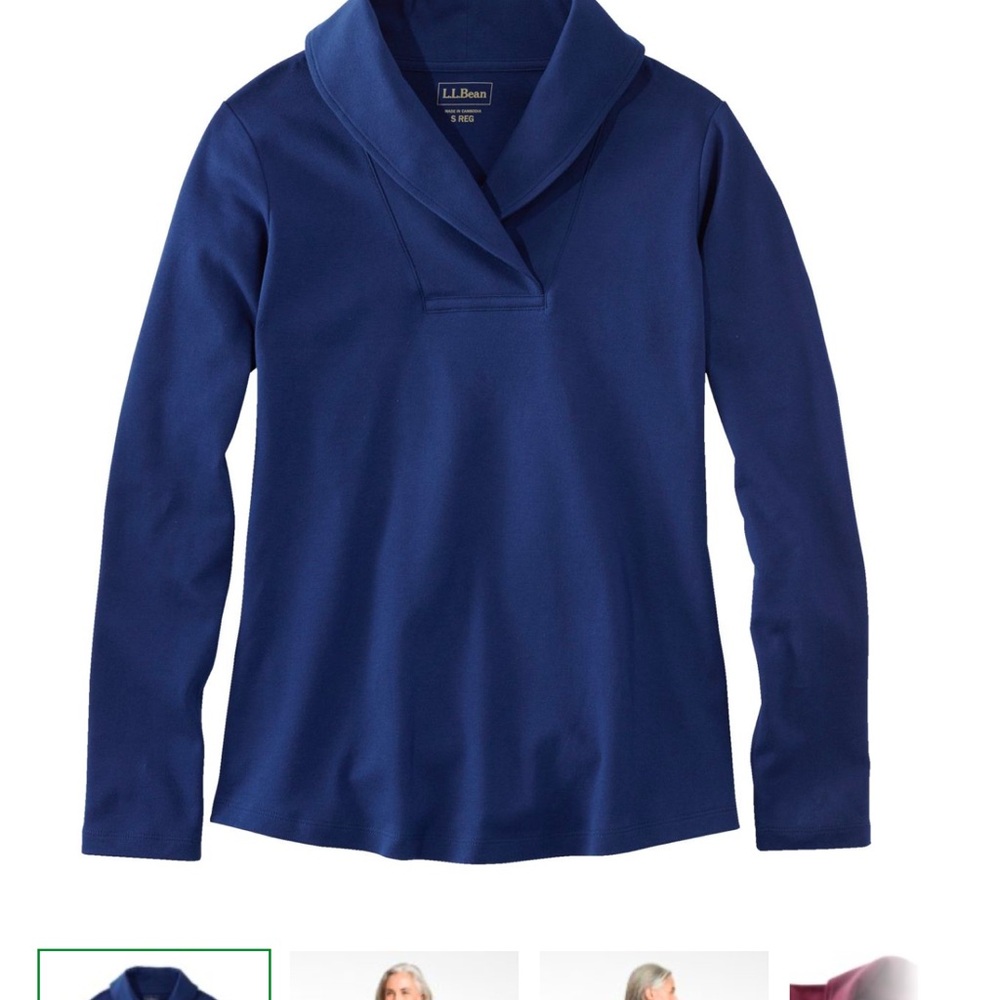 L.L. Bean Navy Blue Long Sleeve Top